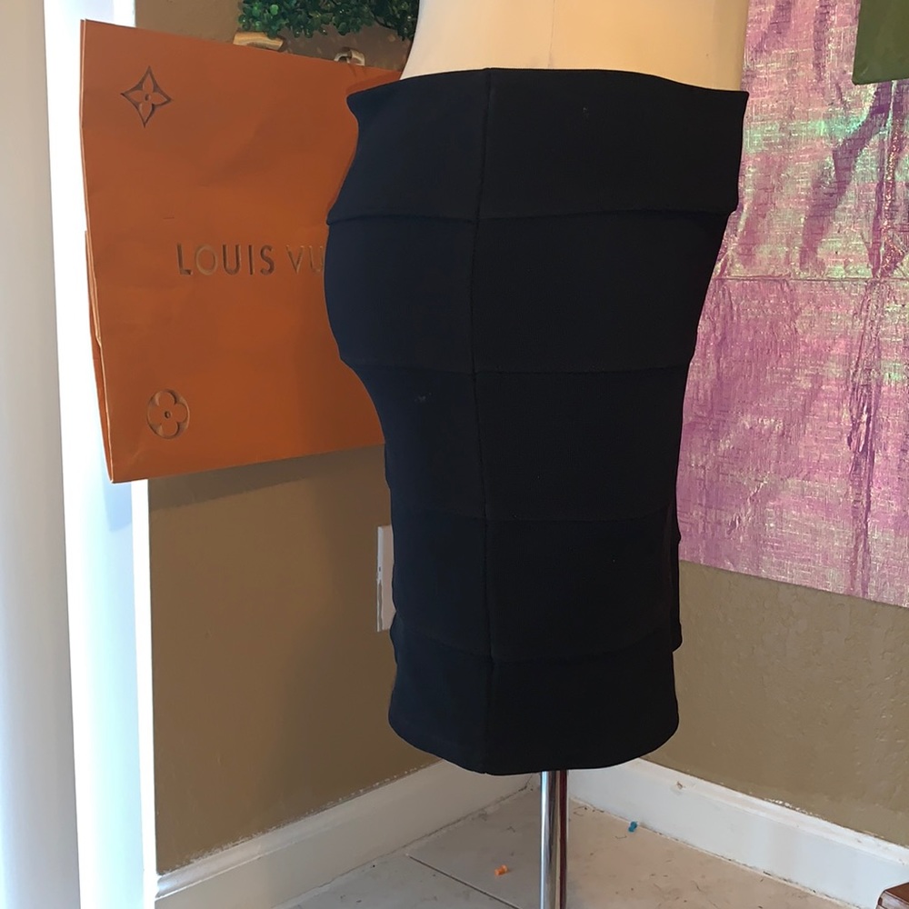 Black RIBBED SKIRT
